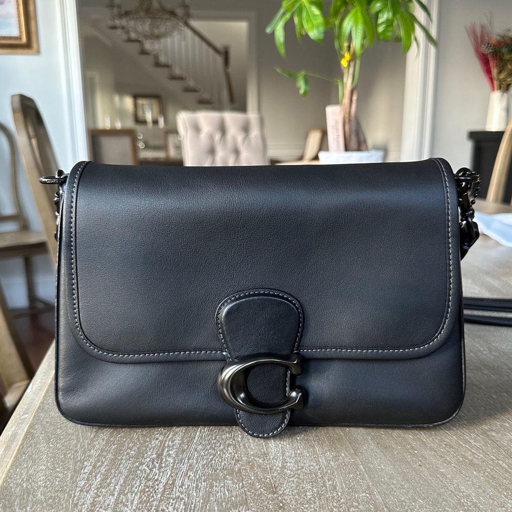 Black soft tabby Coach bag